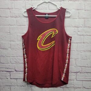 NBA Cleveland Cavaliers Tank Top Jersey 70‎ Size L Red Logo Side Stripe Athletic
